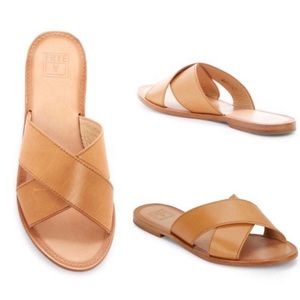 Frye cross cross sandals size 8
